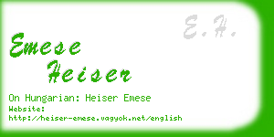 emese heiser business card